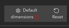 Button to configure dimensions