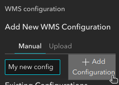 manual way to add a new WMS config